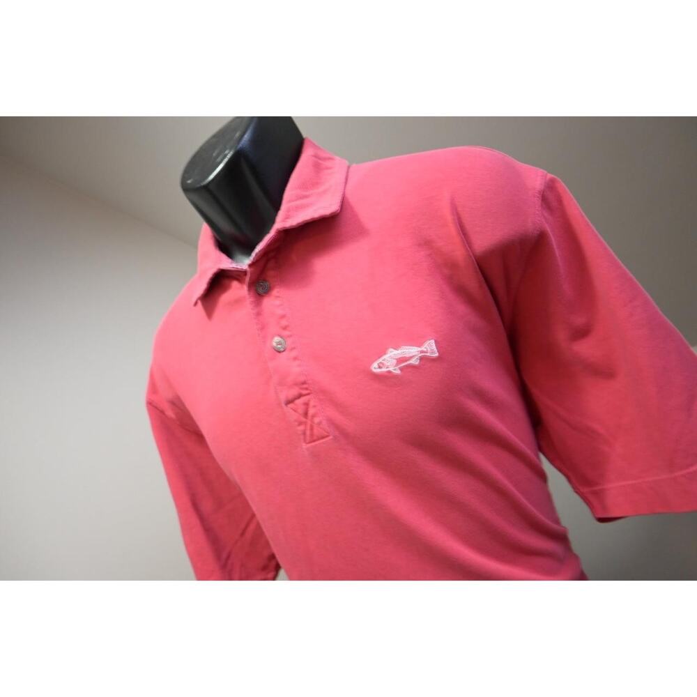ORVIS Country Red Short Sleeve Rugby Golf Polo Shirt Mens Size Medium